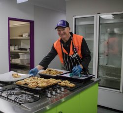 0301 Foodbank Chef Grant Longman working in the Geraldton Foodbank kitchen