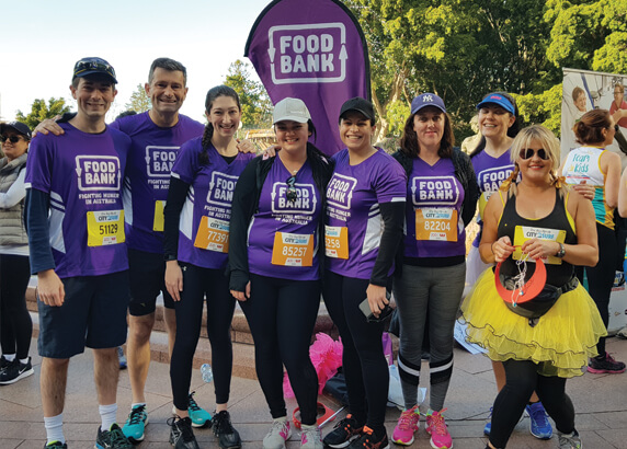 City2Surf 2019 Foodbank team