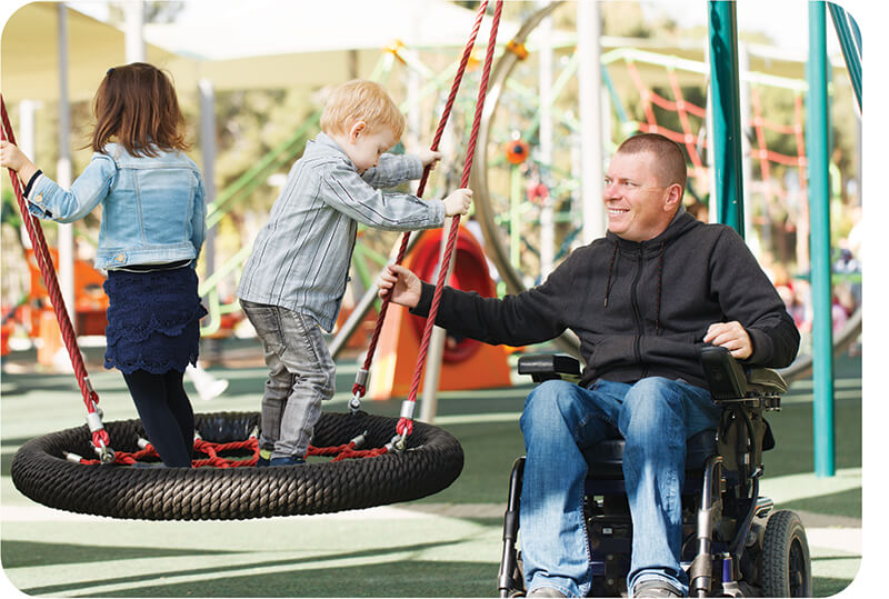 trent and his kids at the park