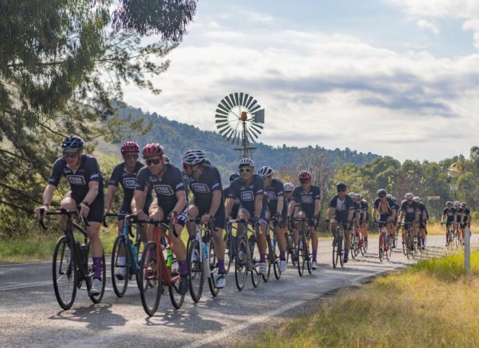 a group of cyclists during Hunger Ride March 2022