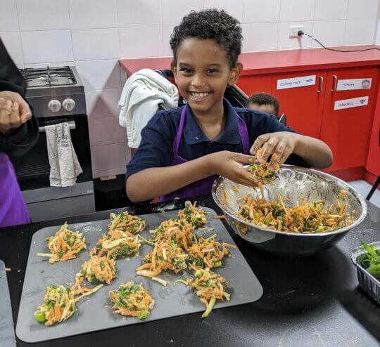FBV Debney Meadows cooking class student smiling