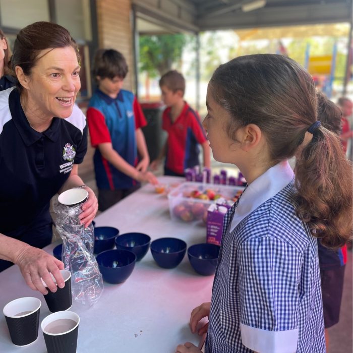 Police serve milk to Horsham students