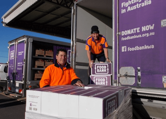 WA Foodbank Geraldton Staff Providing Relief