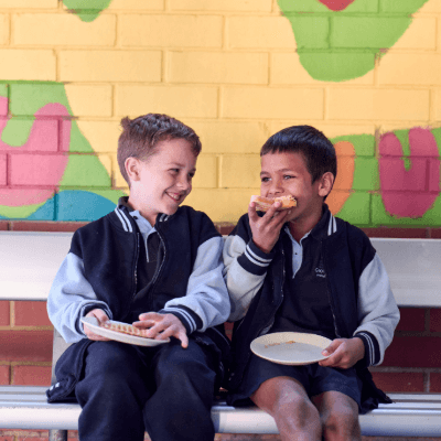 Person receiving food relief at Foodbank
