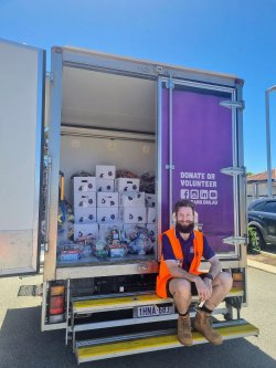Nic with Mobile Foodbank