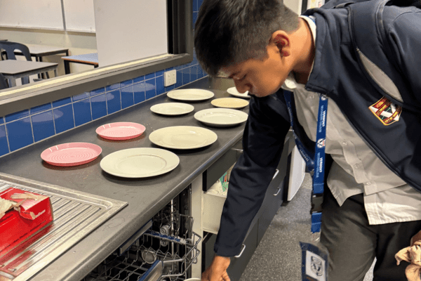 Image of man in kitchen with text overlayed saying 3.4 million households in Australia are food insecure
