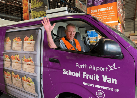 WA Foodbank WA School Fruit Van Perth Airport